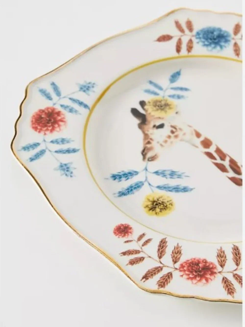 Anthropologie Lou Rota Mother Nature Dessert Plate with Giraffe - New